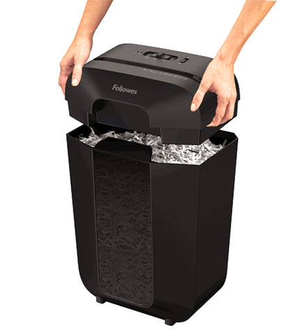 Fellowes Powershred LX70 paper shredder for office use, compact office electronics with metal and plastic construction