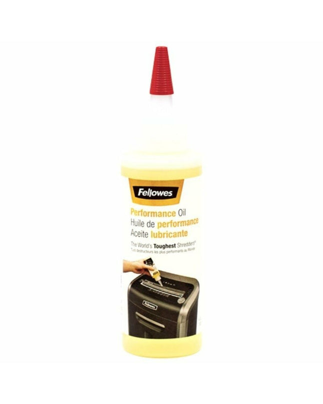 Fellowes smeerolie for paper shredder, plastic container, office supplies accessory, suitable for Fellowes 3608501 shredder.