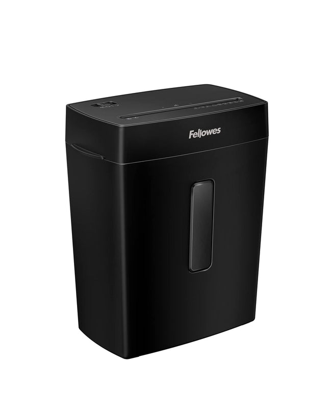 Fellowes P-42C paper shredder for office use, compact electronic shredder with control panel and paper feed slot.