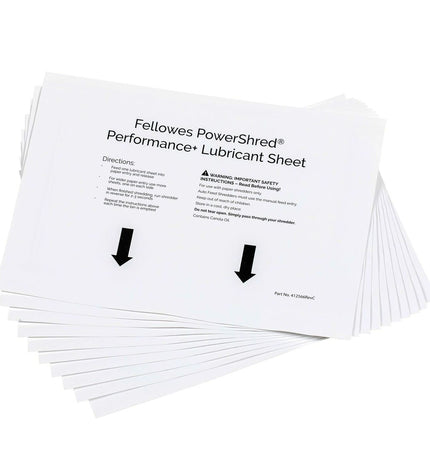 Fellowes 4025601 paper shredder lubricant oil bottles, 10 white sheets for office paper shredder maintenance, office supplies