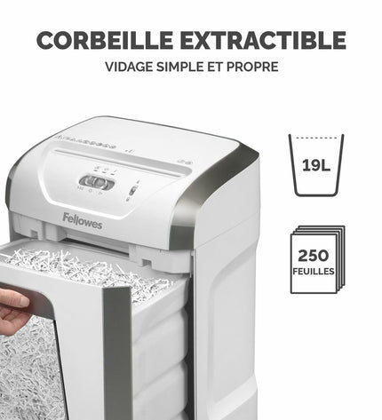 Fellowes 100017466 paper shredder, 19L capacity, office electronics and stationery, compact paper shredder for office use
