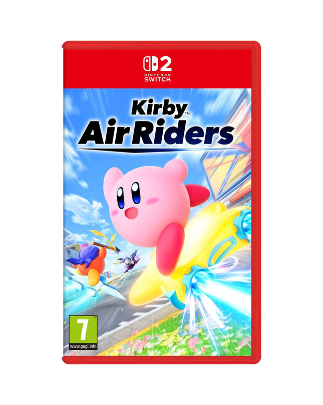 Nintendo Kirby Air Riders Switch 2 video game cartridge for Nintendo Switch console, electronic plug-and-play gaming product.