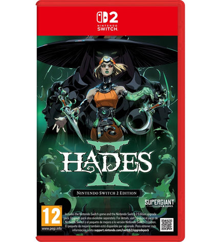 Nintendo HADES II Switch video game for Nintendo Switch 2 console, showing game cover artwork and packaging.
