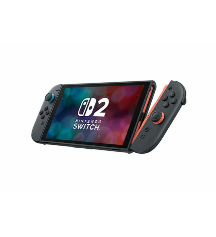 Nintendo Switch 2 gaming console in black with Mario Kart World game, compact plug-and-play Nintendo electronic entertainment device.