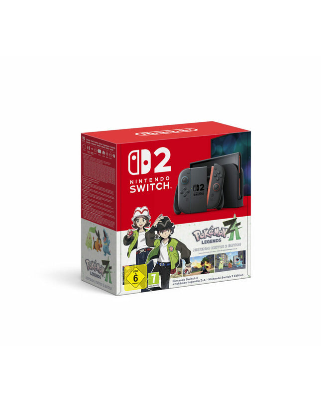 Nintendo Switch 2 Pokémon Legends: Z-A black plug and play gaming console by Nintendo with sleek design and game cartridge slot