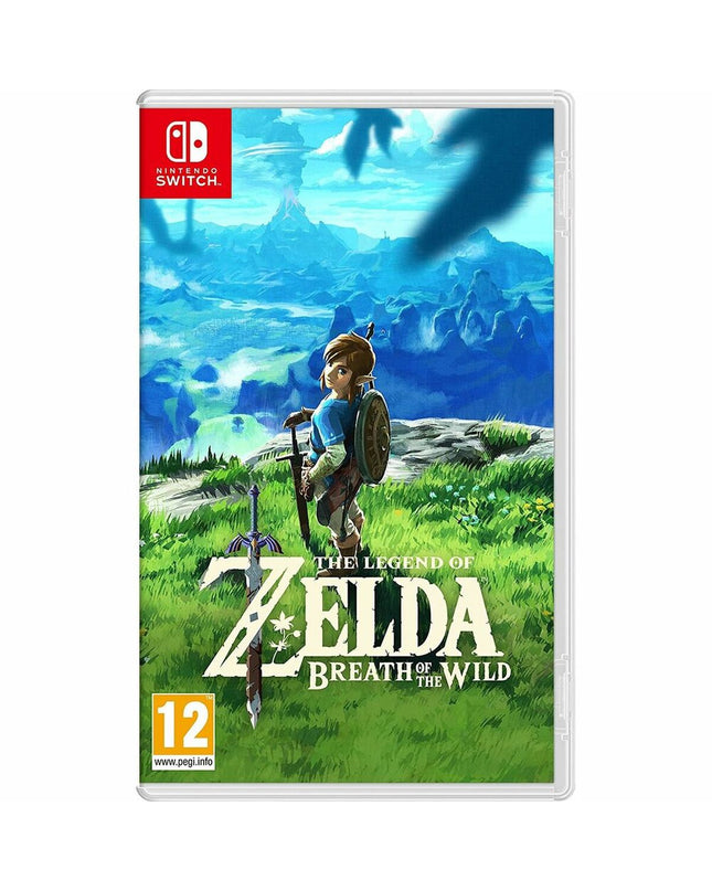 Nintendo Switch videogame cartridge for electronic plug-and-play gaming console, with game label visible on the cartridge.