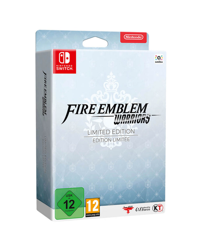Nintendo Fire Emblem Warriors Switch video game cartridge for electronic plug-and-play gaming console.