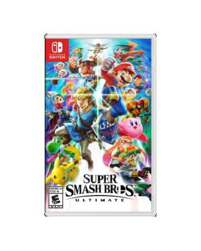 Nintendo Super Smash Bros. Ultimate video game cartridge for Nintendo Switch console, with game cover art visible in the image.