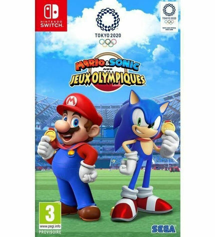 Nintendo Mario & Sonic Tokyo 2020 Olympic Games Switch video game cartridge for electronic plug-and-play console.