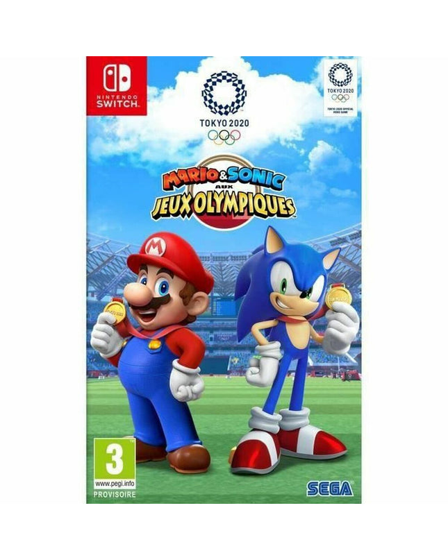 Nintendo Mario & Sonic Tokyo 2020 Olympic Games Switch video game cartridge for electronic plug-and-play console.