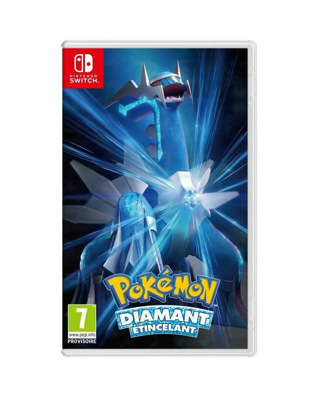 Nintendo Diamond Pokémon Switch video game cartridge for Plug & Play console, featuring Pokémon characters and vibrant game artwork.