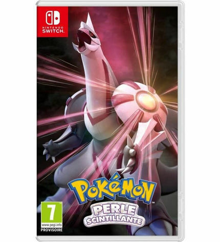 Nintendo Pokémon Sparkling Pearl Switch electronic plug-and-play game console with colorful game cartridge, featuring Pokémon characters.