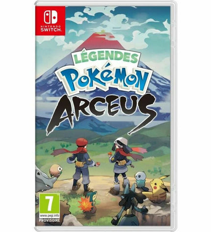 Nintendo Pokémon Legends: Arceus Switch game cartridge for electronic plug-and-play console, featuring Pokémon artwork on the label.