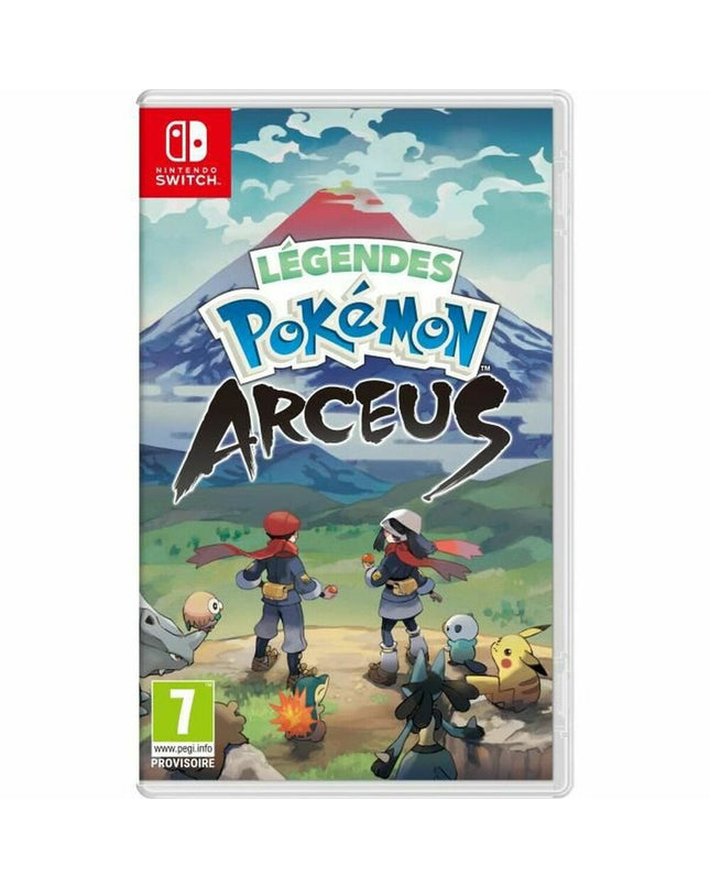 Nintendo Pokémon Legends: Arceus Switch game cartridge for electronic plug-and-play console, featuring Pokémon artwork on the label.