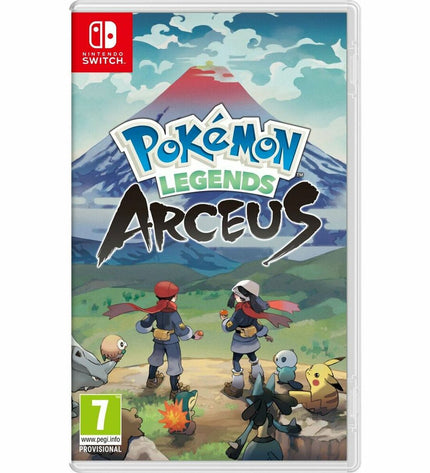 Nintendo Switch Pokémon Legends Arceus video game cartridge for electronic plug-and-play console, featuring Pokémon artwork on the label.