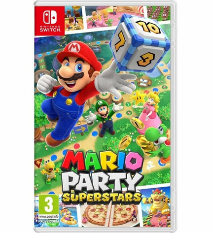 Nintendo Mario Party Superstars Switch video game cartridge for electronic plug-and-play game consoles.