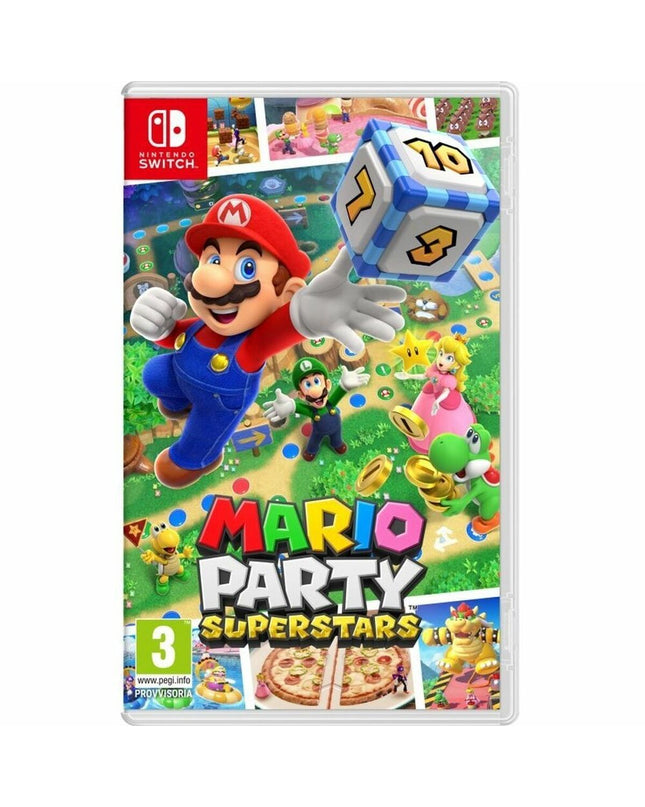 Nintendo Mario Party Superstars Switch video game cartridge for electronic plug-and-play game consoles.