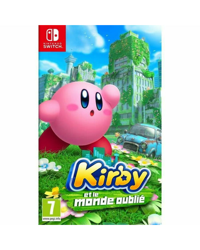 Nintendo Kirby and the Forgotten World Switch video game for Plug & Play console, featuring colorful Kirby characters.