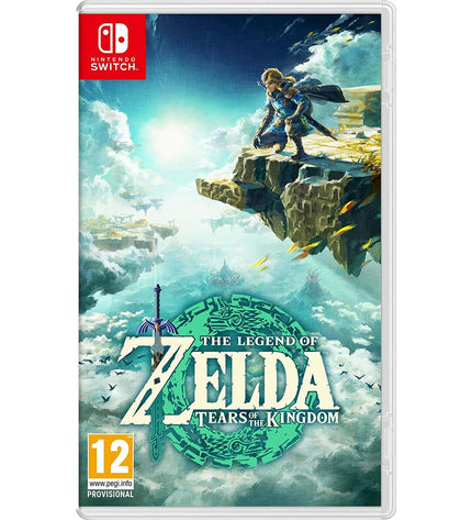 Nintendo Switch videogame console, plug and play electronic game device with colorful game cartridge and sleek design.