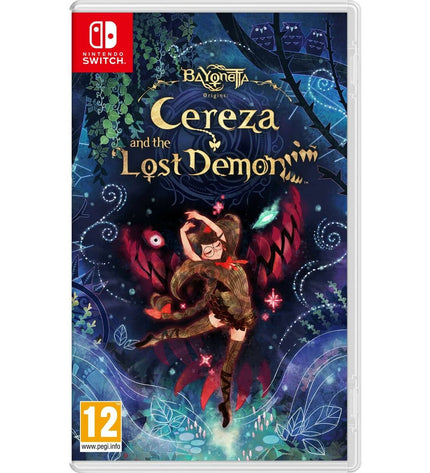 Nintendo Switch videogame Bayonetta Origins Cereza, electronic plug-and-play console game for Nintendo Switch, featuring artwork on the cover.