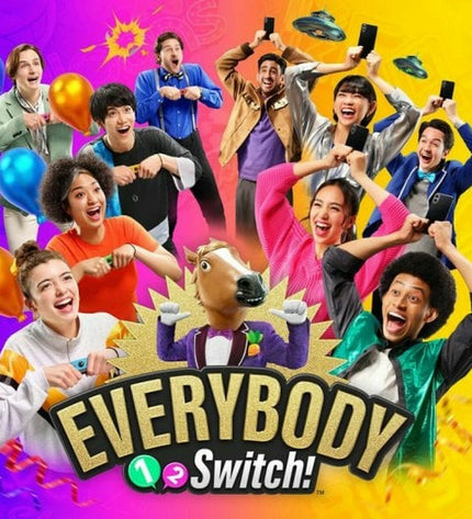 Nintendo Switch videogame console with colorful game cartridge and sleek electronic design, ready for plug-and-play gaming.