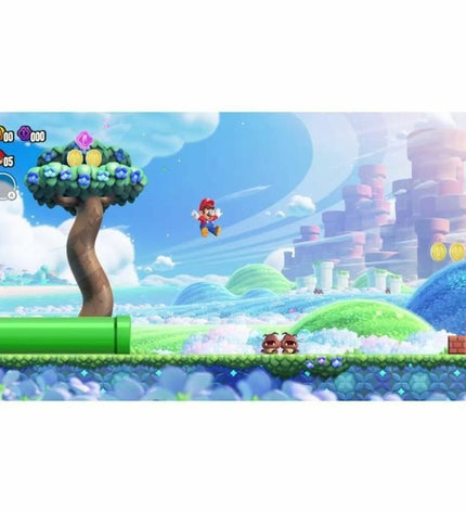 Nintendo Super Mario Bros. Wonder Switch video game for electronic plug-and-play console, featuring colorful Mario characters.