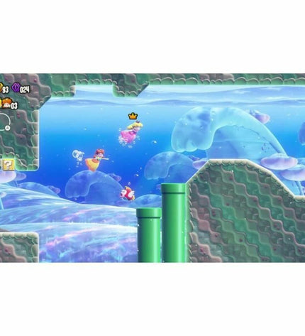 Nintendo Super Mario Bros. Wonder Switch videogame cartridge for Plug & Play consoles, featuring colorful Mario characters.