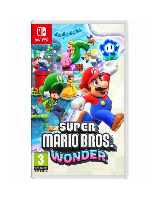 Nintendo Super Mario Bros Wonder Switch video game cartridge for electronic plug-and-play game consoles.