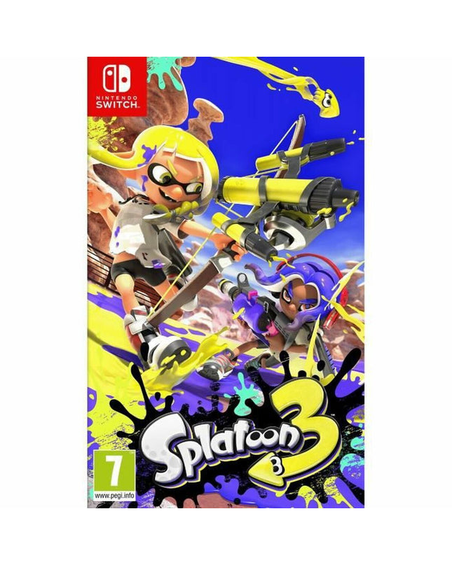 Nintendo Splatoon 3 video game for Switch, a plug-and-play electronic console game with colorful cover art.
