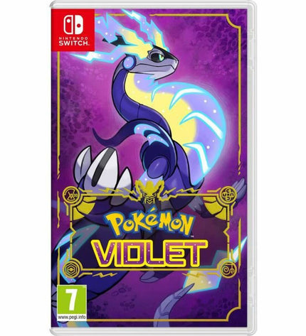 Nintendo Pokémon Violet Switch video game cartridge for Plug & Play gaming console, featuring colorful Pokémon characters.