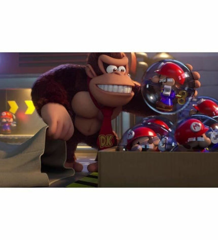 Nintendo Mario vs. Donkey Kong Switch video game cartridge for Plug & Play console, featuring colorful Mario and Donkey Kong characters.