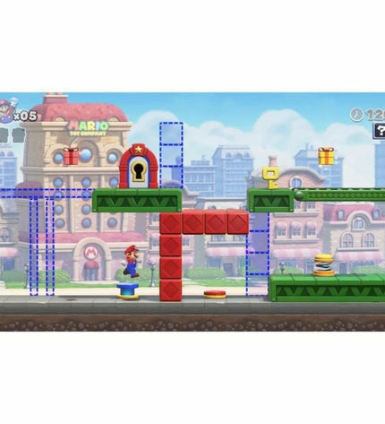 Nintendo Mario vs. Donkey Kong Switch video game for Switch console, featuring colorful packaging and gameplay imagery.