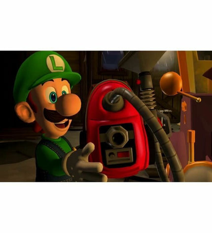 Nintendo Luigi's Mansion 2 Switch video game cartridge for electronic plug-and-play console, featuring Luigi in a haunted mansion scene.