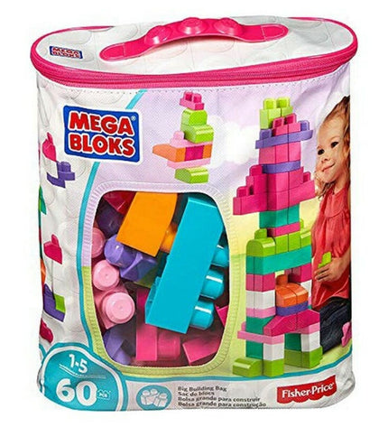 Mattel Mega Blocks Bouwstenen speelgoed met 60 onderdelen, colorful building blocks for creative play and construction fun.