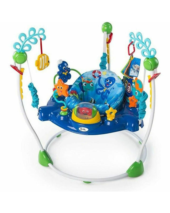 Baby Einstein Neptune's Ocean activity center for babies, featuring colorful marine-themed toys and interactive play elements.
