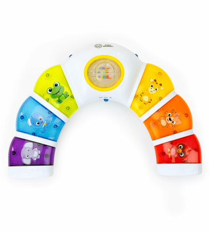 Baby Einstein Glow & Discover Light Bar, colorful interactive baby piano toy with lights for young children.