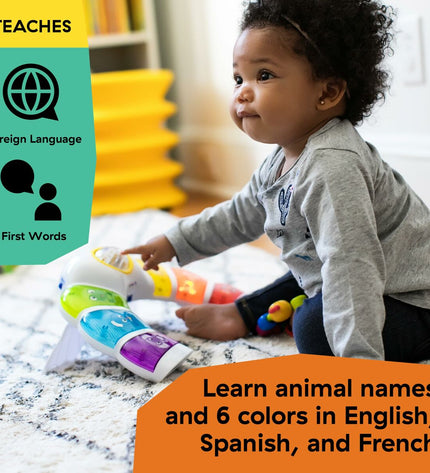 Baby Einstein Glow & Discover Light Bar baby piano with multicolour lights, interactive toy for young children and infants.