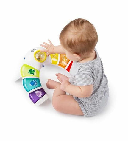 Baby Einstein Glow & Discover Light Bar, colorful interactive baby piano toy with lights for young children.