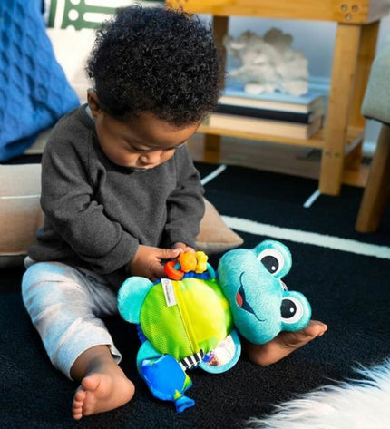 Soft Baby Einstein Ocean Explorers Neptune plush toy for babies, featuring colorful ocean-themed design and gentle fabric.