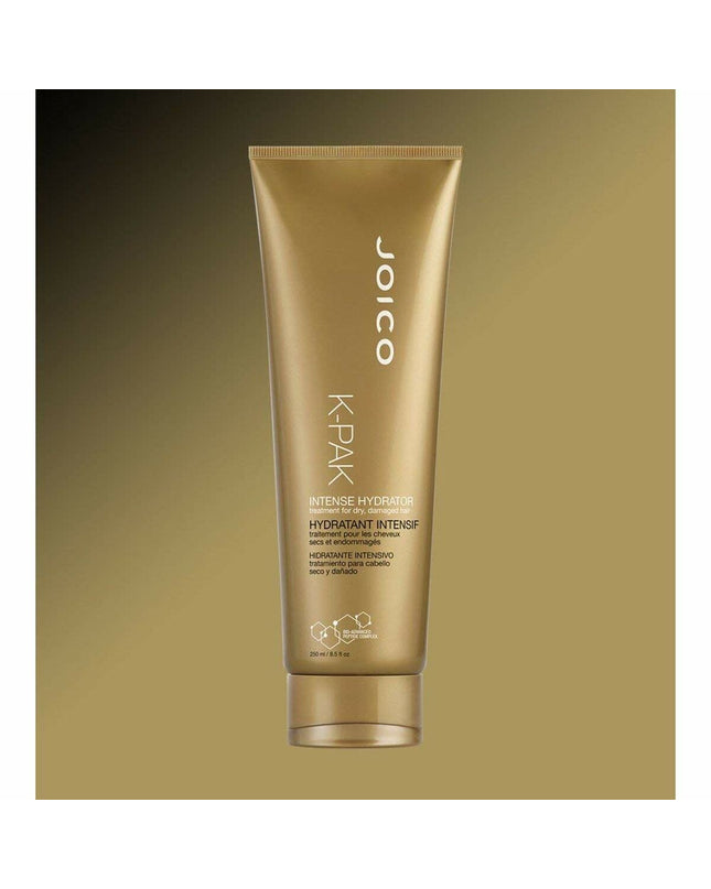 Joico K-PAK Haarmasker in a jar, nourishing hair care product for healthy, shiny hair, displayed on a white background