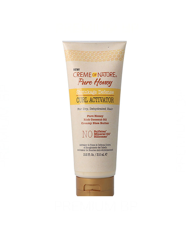 Creme Of Nature Pure Honey Conditioner for defined curls, 310ml, in a white bottle with a flip-top cap.
