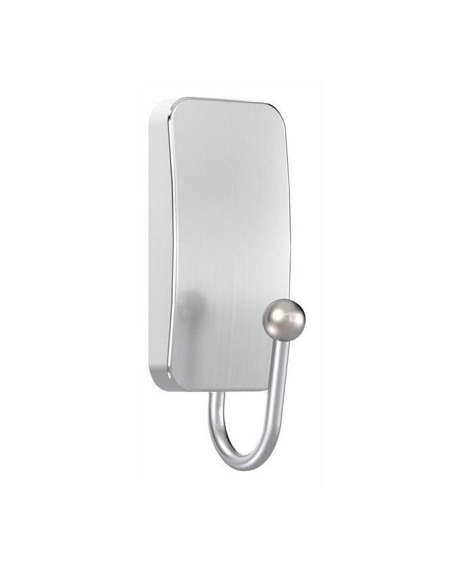 Silver-colored 3M towel rail for bathroom, 25x66x25 mm, nickel finish, wall-mounted, designed for house and kitchen use.
