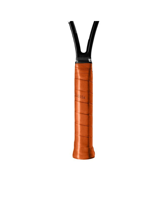 Wilson tennis grip WR8403301 for outdoor sports, showing the black textured surface and Wilson branding on the grip.