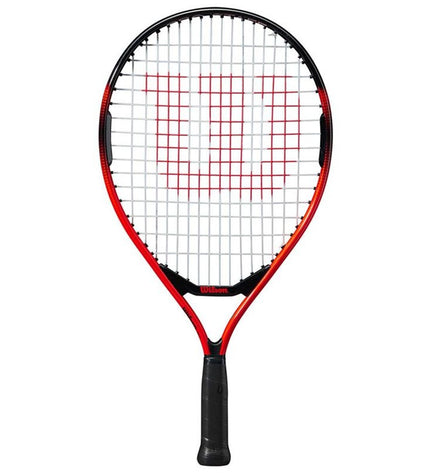 Wilson Pro Staff Precision Rood tennis racket with a sleek black frame and ergonomic grip, designed for professional-level play.