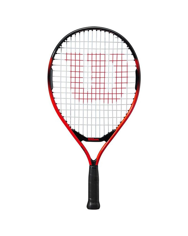 Wilson Pro Staff Precision Rood tennis racket with a sleek black frame and ergonomic grip, designed for professional-level play.