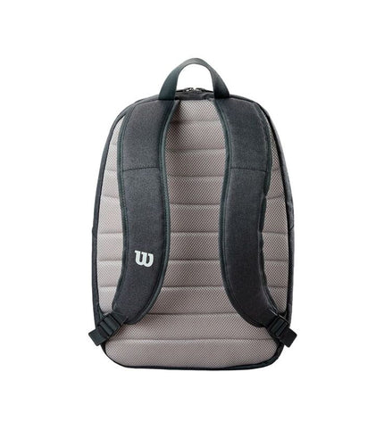 Wilson Tour Tennis Backpack in black, designed for sport and outdoor use, featuring multiple compartments and adjustable straps.