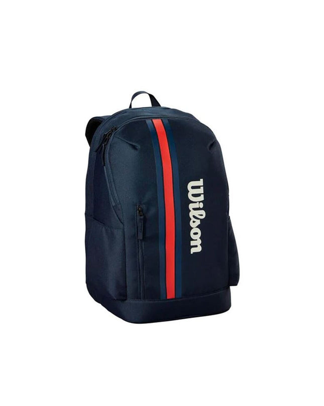 Wilson Team Backpack for tennis, sports and outdoor activities, designed by Wilson with multiple compartments and sporty style.