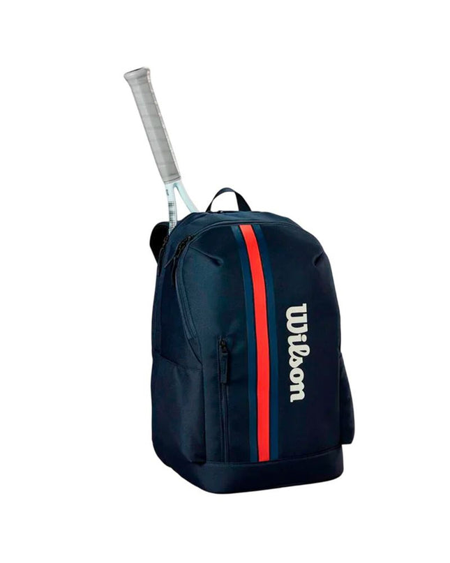 Wilson tennis backpack from the Rackettas Wilson Team 2025 collection, featuring multiple compartments and sporty design.