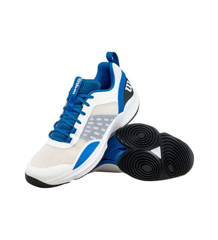 Wilson Hurakn Pro V2 men's tennis shoes in blue, sport outdoor footwear with cushioned soles and breathable design.