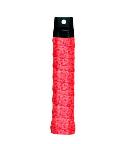 Wilson Absorbx tennis overgrip, white sport grip for tennis rackets, showing textured surface and branding details.